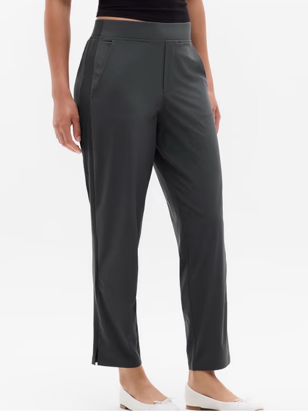 Athleta Brooklyn Mid Rise Ankle Pant, Ash, Size 2